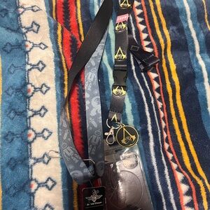 Black and Blue Lanyard Set